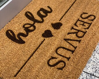 Personalisierte Fußmatte Begrüßung/Verabschiedung - Kokos Fußmatte  - Geschenk - Hochzeit - Einzug - Paare - Familie - Indoor - Türmatte