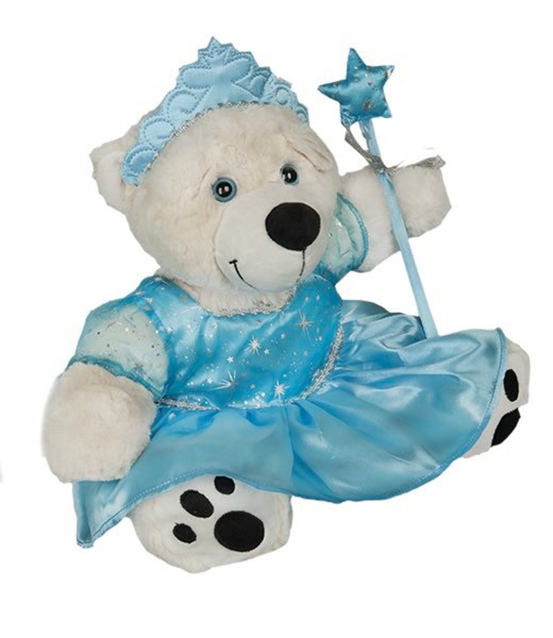 Snow Princess Blue Blue Snow Princess Dress Gown With Wand, Tiara and Cape for 16 ...