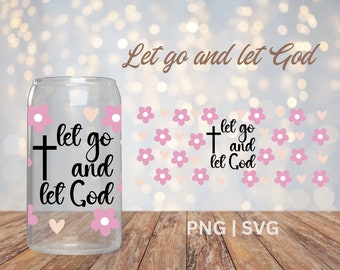 Christian 16 oz Glass Can Cutfile, SVG PNG, Christian cup wrap, cup wrap, glass can wrap, 16 oz glass wrap, Instant digital download