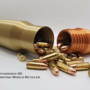 3D Printed Bullet Container – Large Screw-Top Jar with Hidden Storage, Custom Color Options