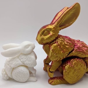 3D Printed Easter Bunny Rabbit - Customizable, Made to Order Articulated Fidget Toy