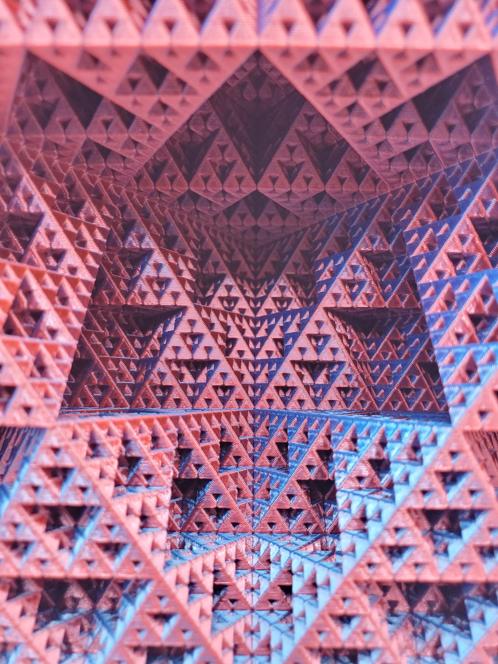 3D Printed Fractal Pyramid & Octahedron - Thousands of Trippy Triangles ...