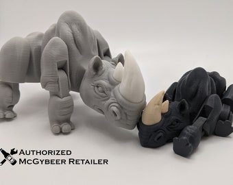 3D Printed Articulated Rhinoceros