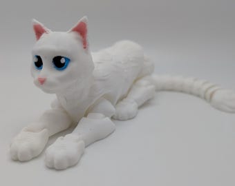 Cat - 3D Printed, Articulated, Multi-colored Fidget Toy - Etsy