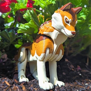 Wolf - 3D Printed, Articulated, Multi-colored!