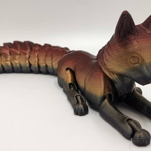 3D Printed Fox - Customizable, Made to Order Articulated Fidget Toy