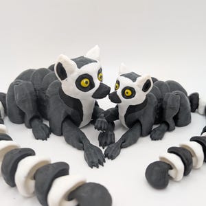 3D Printed Lemur - Articulated Fidget Toy