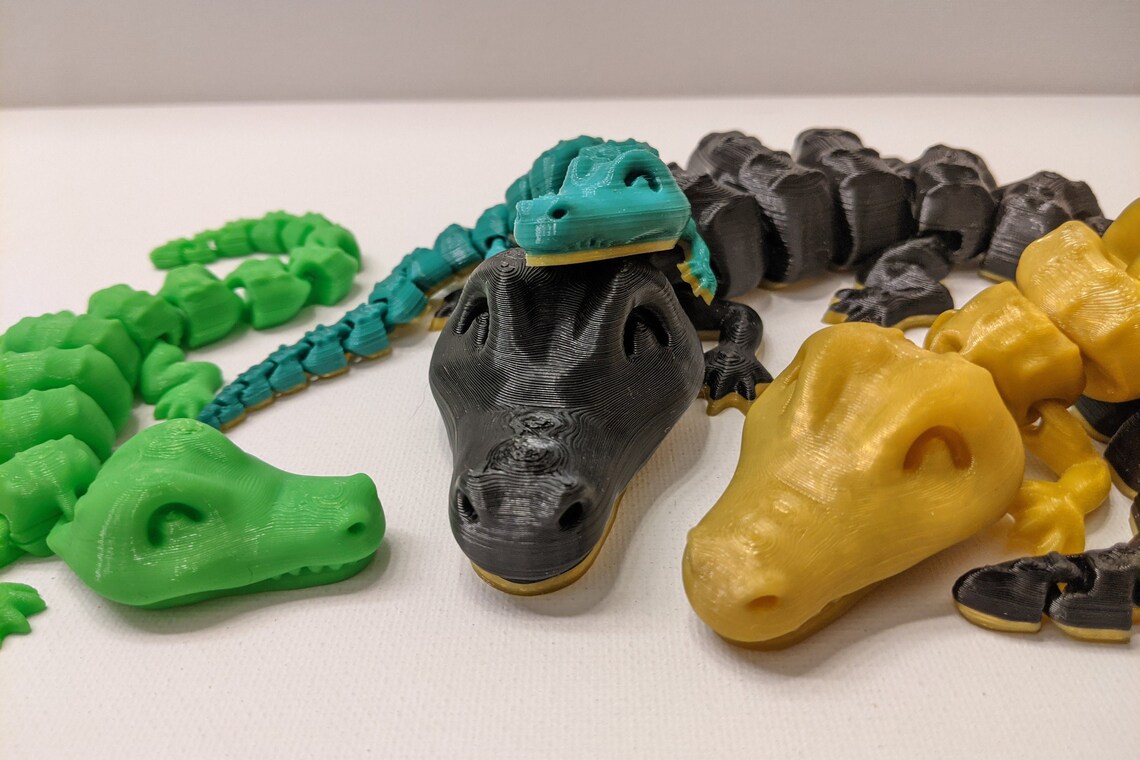 GuFamilya 3D Printed Elephant Model,Articulated Models,Flexible Joint