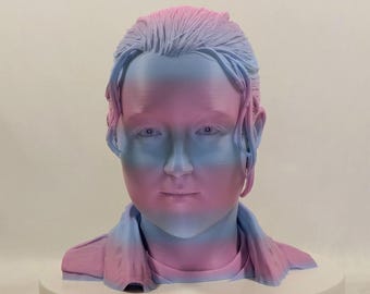 3D Printed Bella Ramsey Bust – Hat or Headphone Stand, Fan Art Display