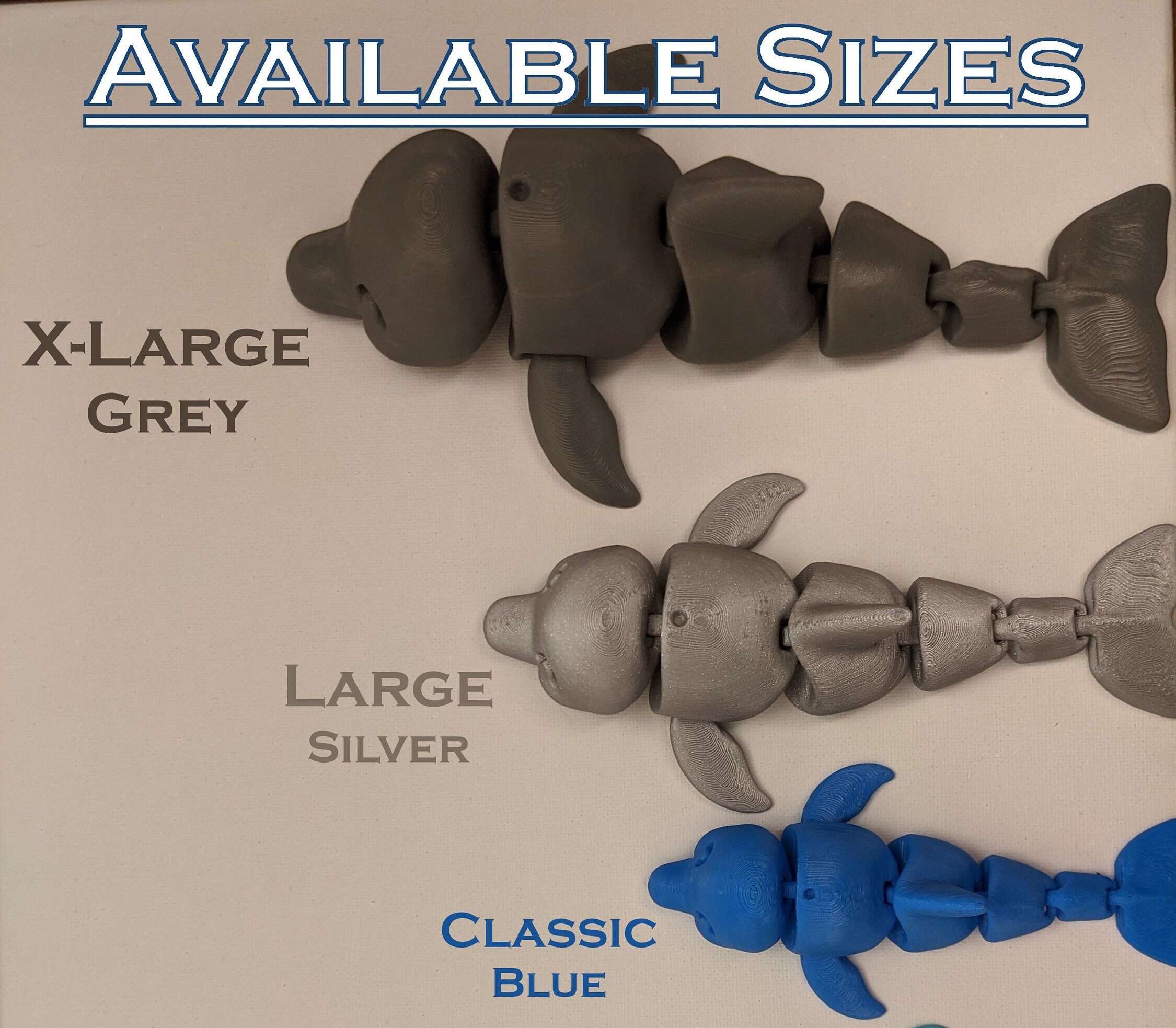 Three Dots Tモデル Dolphin Gray llic 3D Printed Articulated Dolphin - Etsy