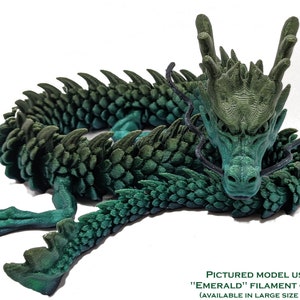 Mythical Dragon - 3D Printed, Articulated, Customizable Colors!