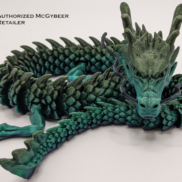 Mythical Dragon - 3D Printed, Articulated, Customizable Colors!