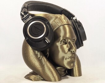 3D Printed Ahsoka Bust - Hat or Headphone Stand, Fan Art Display
