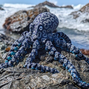 3D Printed Spotted Octopus - Multicolor Articulated Fidget Toy