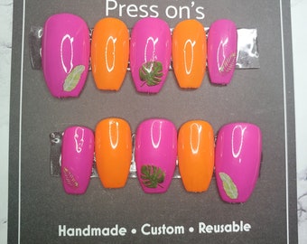 pics Bright Neon Summer Long Square Acrylic Nails https www etsy com market neon summer nails