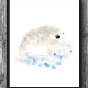 Grenouille de pluie du désert, peinture de grenouille, grenouille de pluie africaine, peinture à l'aquarelle, impression d'art