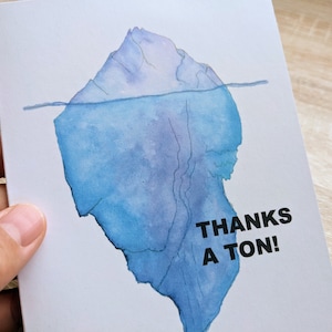 Heel erg bedankt, Iceberg-bedankkaart, 100% post-consumer gerecycled papier
