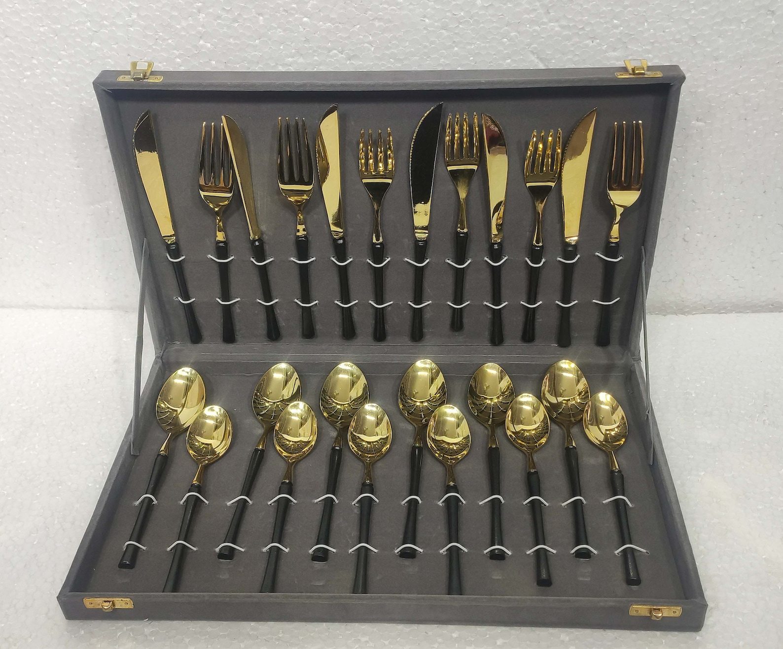Brass Cutlery Set Set of 24 Pieces with Beautiful Gift Etsy