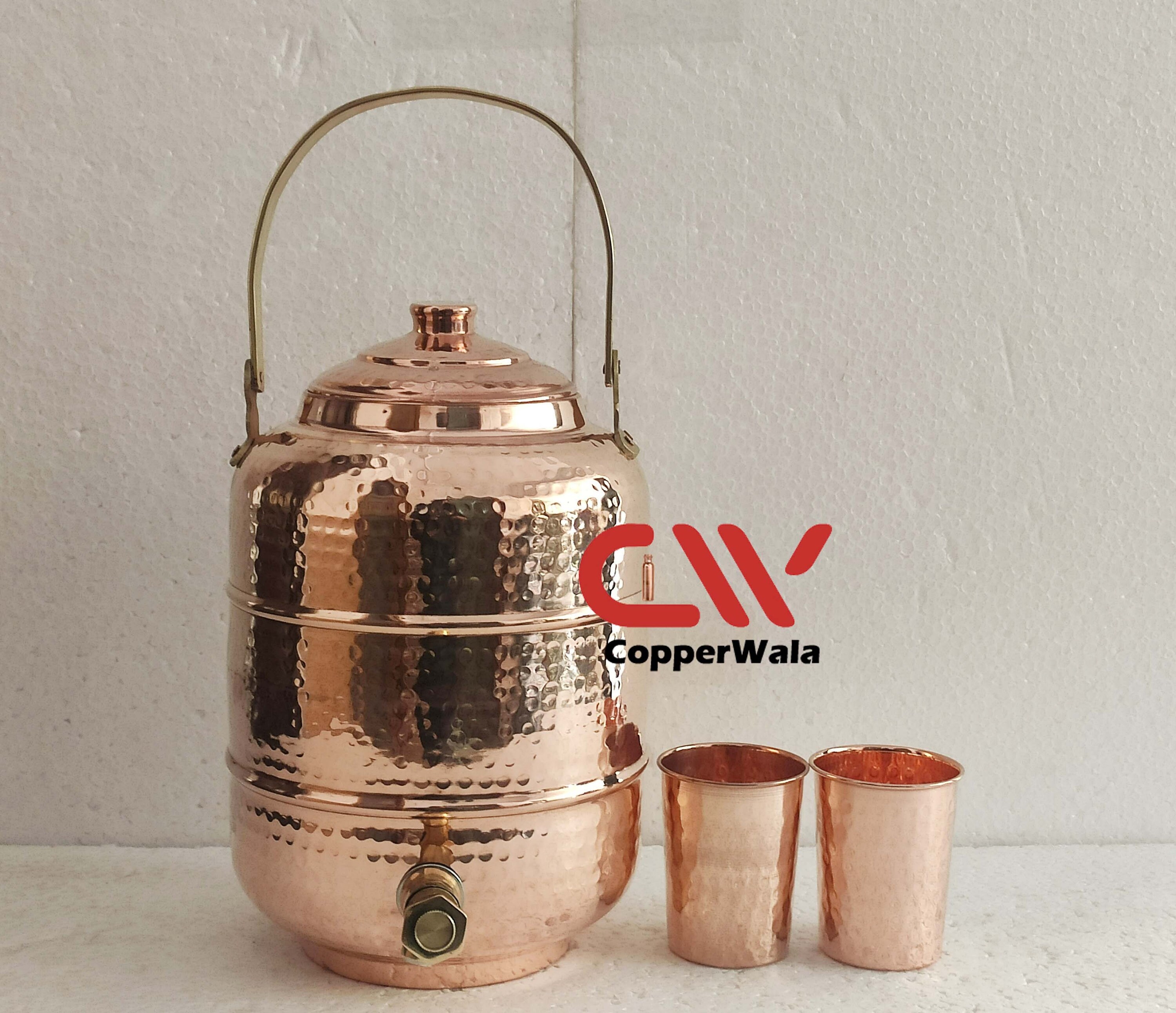 Indian handmade Pure Copper Water Pot with Handle Hand Etsy