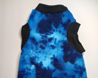 Blue Tie dye Fleece Sphynx Shirt