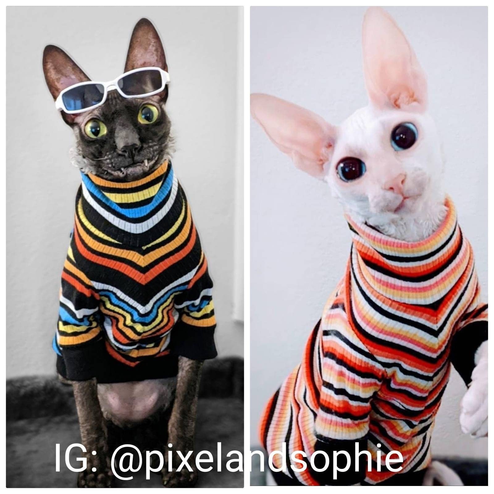  Sphynx Cat Clothes Super Soft Winter Warm Turtleneck