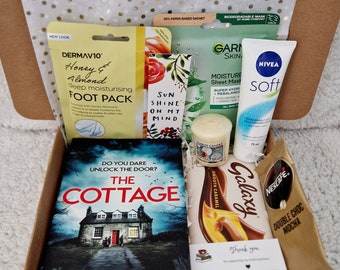 Thriller book hamper| Mothers day mum gift| Birthday get well soon retirement present| Female friend book lover| Book nerd blind date|Pamper