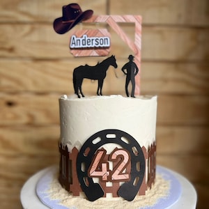 Cowboy Wedding Dog Cake Toppercowboy Desert Wedding Cake Etsy