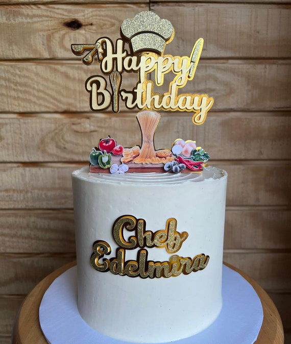 Chef Cake Topper Etsy