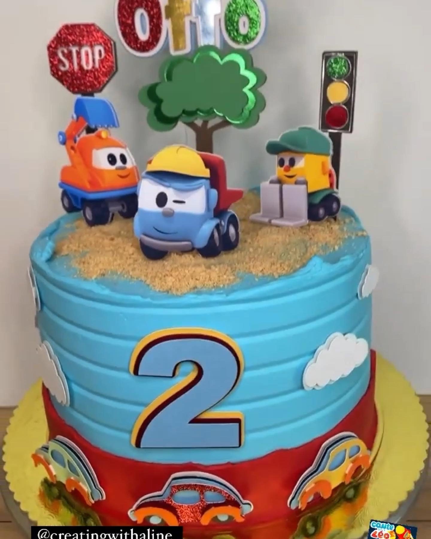 Bolo Léo Caminhão  Torta de camiones, Torta de carro, Torta safari