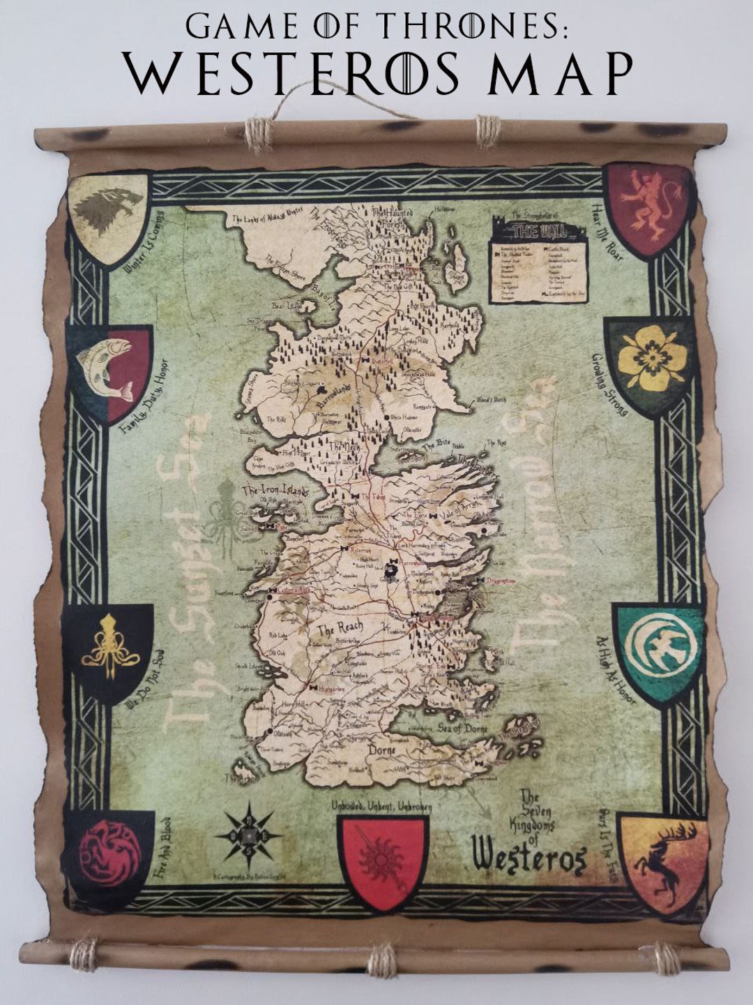 Juego de Tronos: Mapa de Westeros Mapa de desembarco del Rey - Etsy México