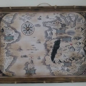 Carte du monde de Grisha, Carte du Grishaverse, Carte de Ravka, Carte fantastique Handmade Sroll, Siège et tempête, Ruine et soulèvement, Six of Crow