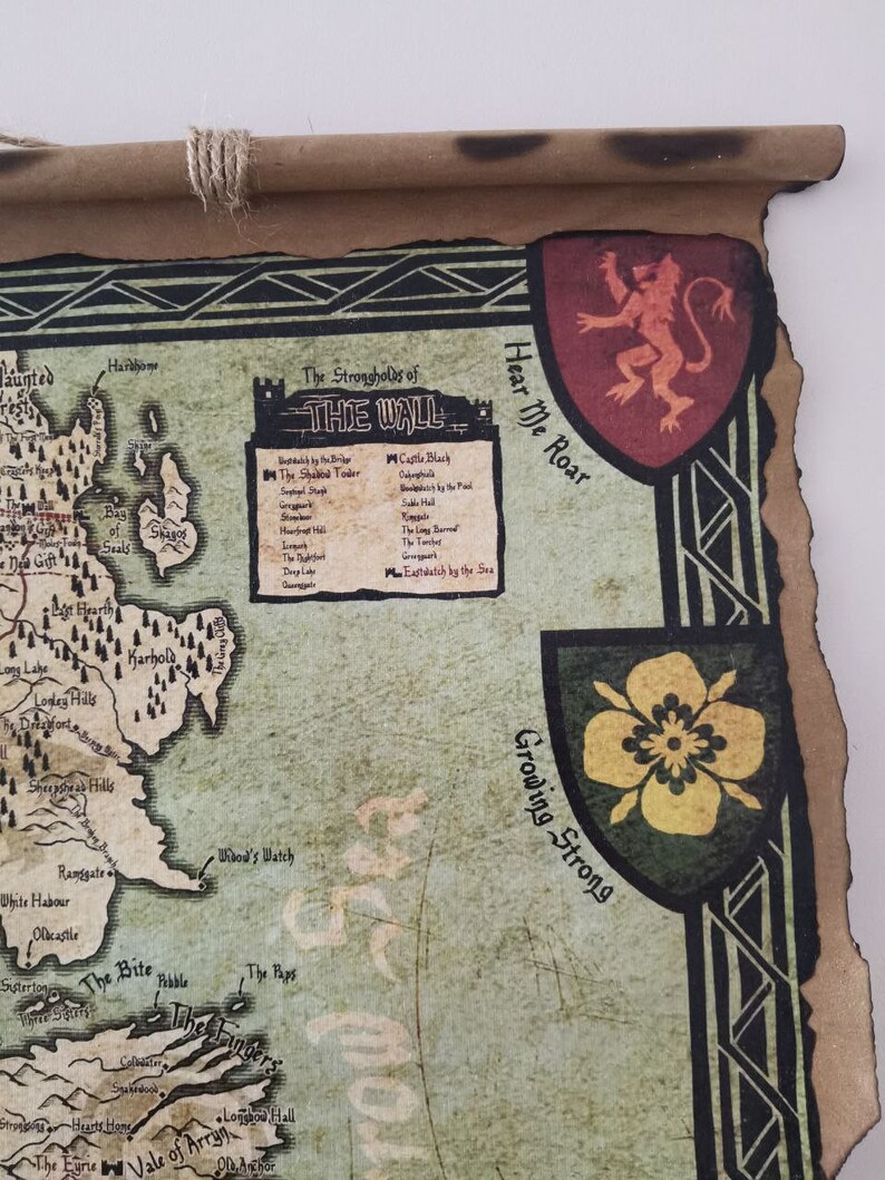 Game of Thrones Westeros Map Kings Landing Map Got Map Etsy