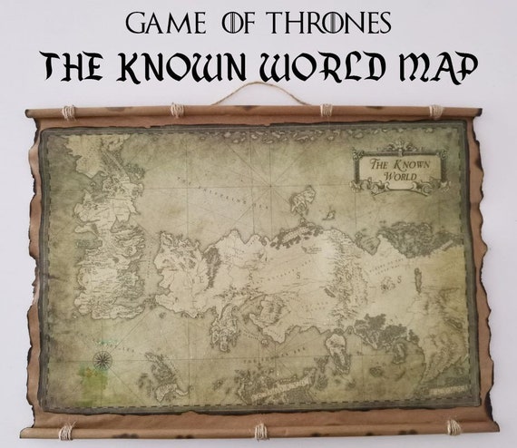 Got Full World Map Map Of The Known World Game Of Thrones Maps Got Maps - Etsy Canada