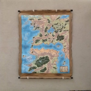Mappa personalizzata fatta a mano, pergamena personalizzata, pergamena mappa personalizzata