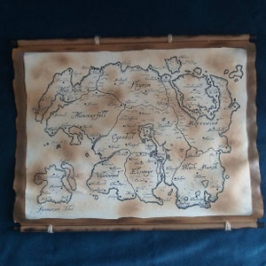 Pergaminos hechos a mano, Mapa de Tamriel, Mapa hecho a mano de Elder Scrolls