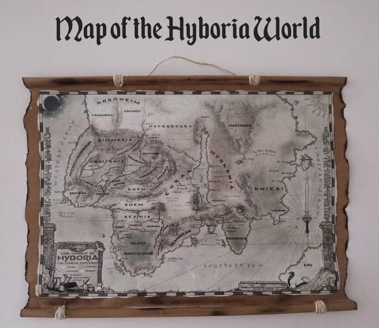 The World of Hyboria Conan Fantasy World Map Conan the - Etsy