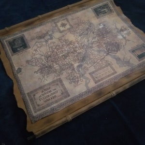 Mapa de Moria, Mapa da Terra Média, Mapa de Moria do SdA, Mapa do Senhor dos Anéis, Mapa de Moria feito à mão, Mapa do Hobbit, Decoração Geek