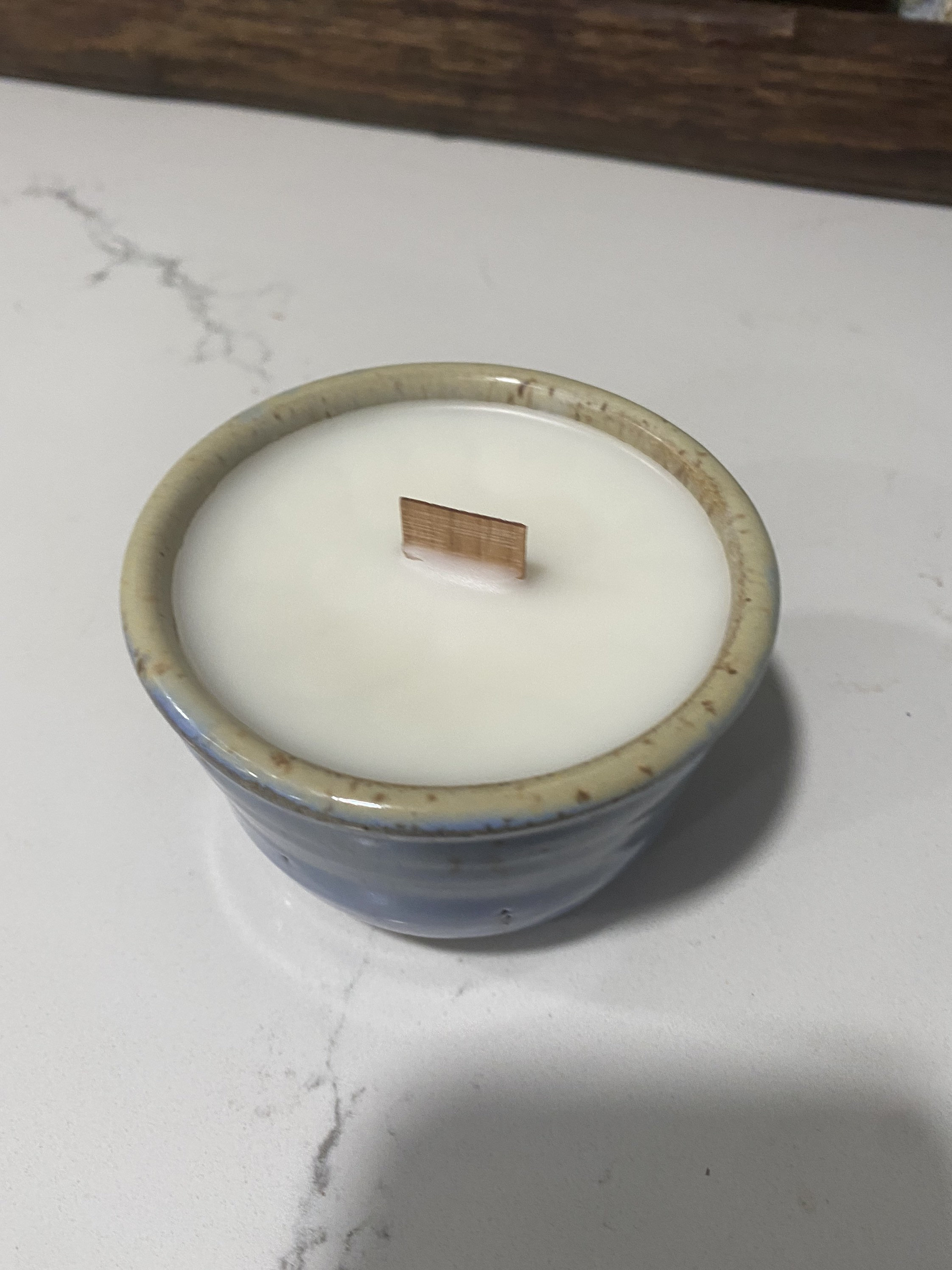Candle in pottery Etsy