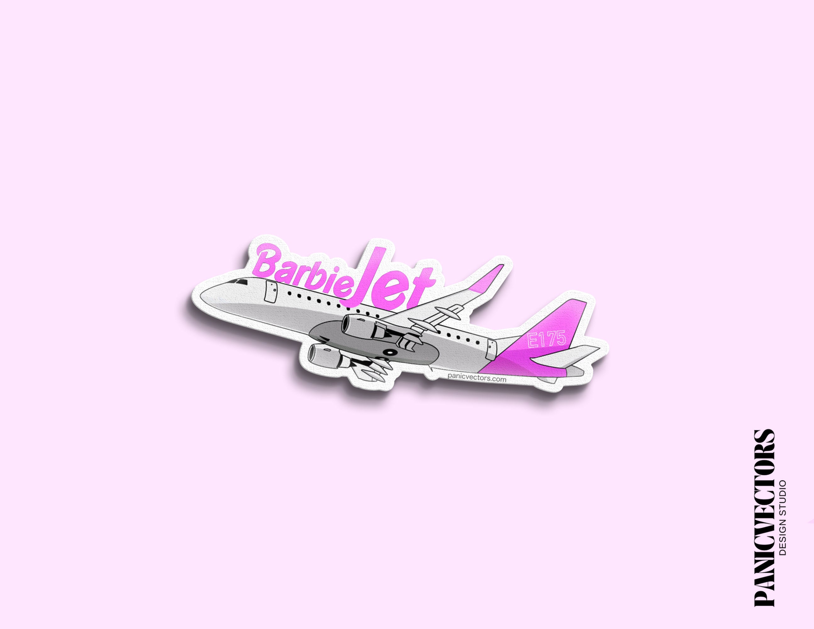 Barbie Jet Embraer E175 190 CRJ200 E145 Aviation Glossy Vinyl