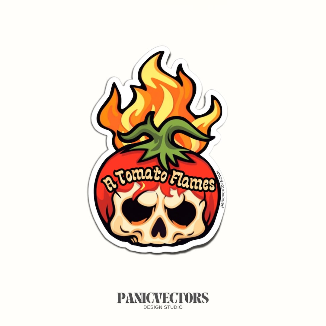 A TOMATO FLAMES Aviation Acronym Halloween Aviation Glossy Vinyl