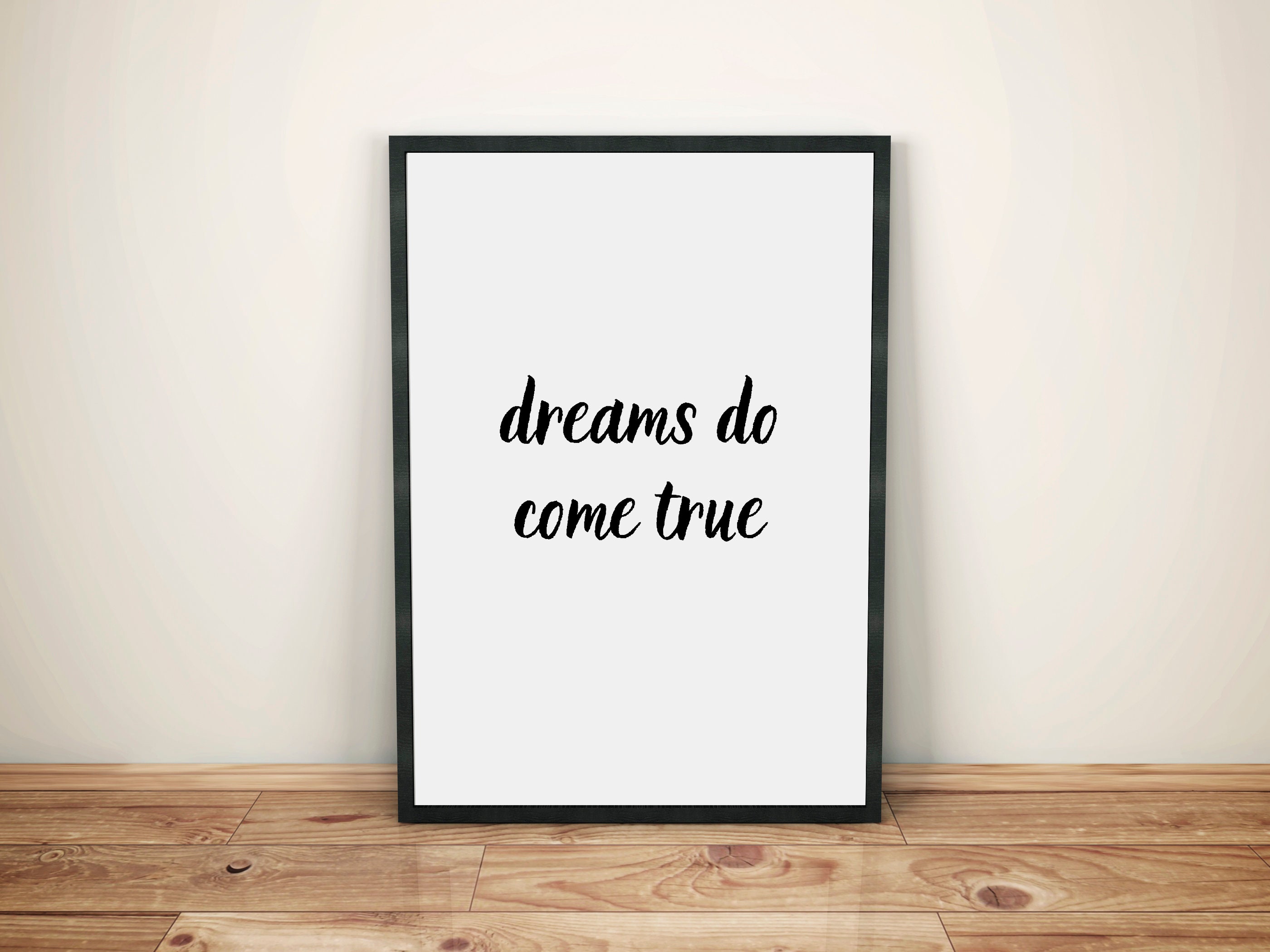 Dreams Come True Poster Digital Poster Printable Wall Art | Etsy