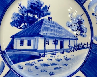 Ukrainian plate / Handpainted dinner plate