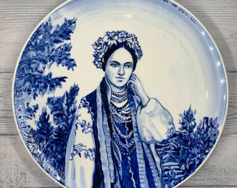 Portraits of Ukrainian women/ Oksana / Handpainted dinner plat