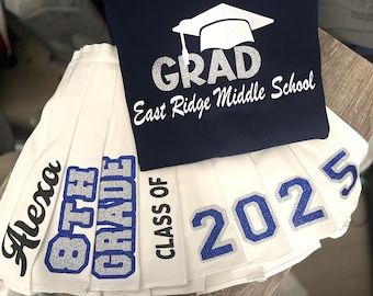 8th Grade Grad Skirt and Shirt Outfit Sets, Promotion to High School, Class of ,Graduate, Cute Skirt Outfit, Skirt Outfit