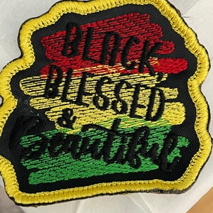Nero, benedetto e bellissimo ricamo patch ricamo afroamericano ricamo nero africano disegno