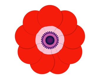 Red Anemone - Fine Art Print