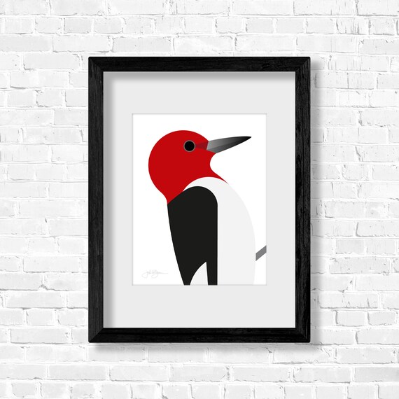 Red-headed Woodpecker - Vivid Series - Fine Art Print - Etsy