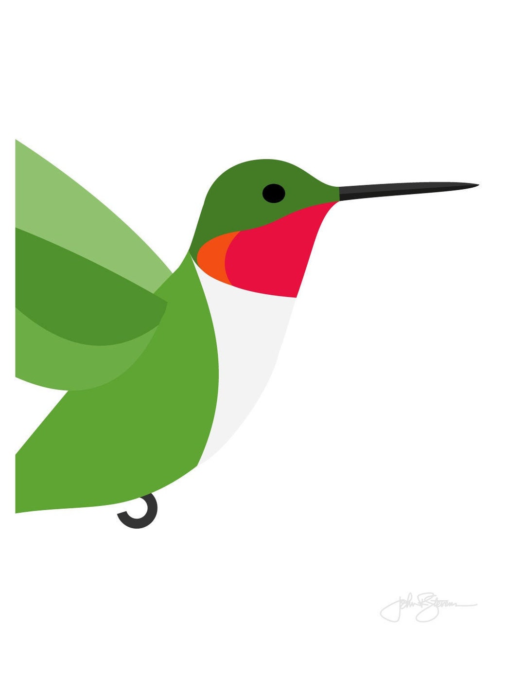 Ruby-throated Hummingbird - Vivid Series - Fine Art Print - Etsy