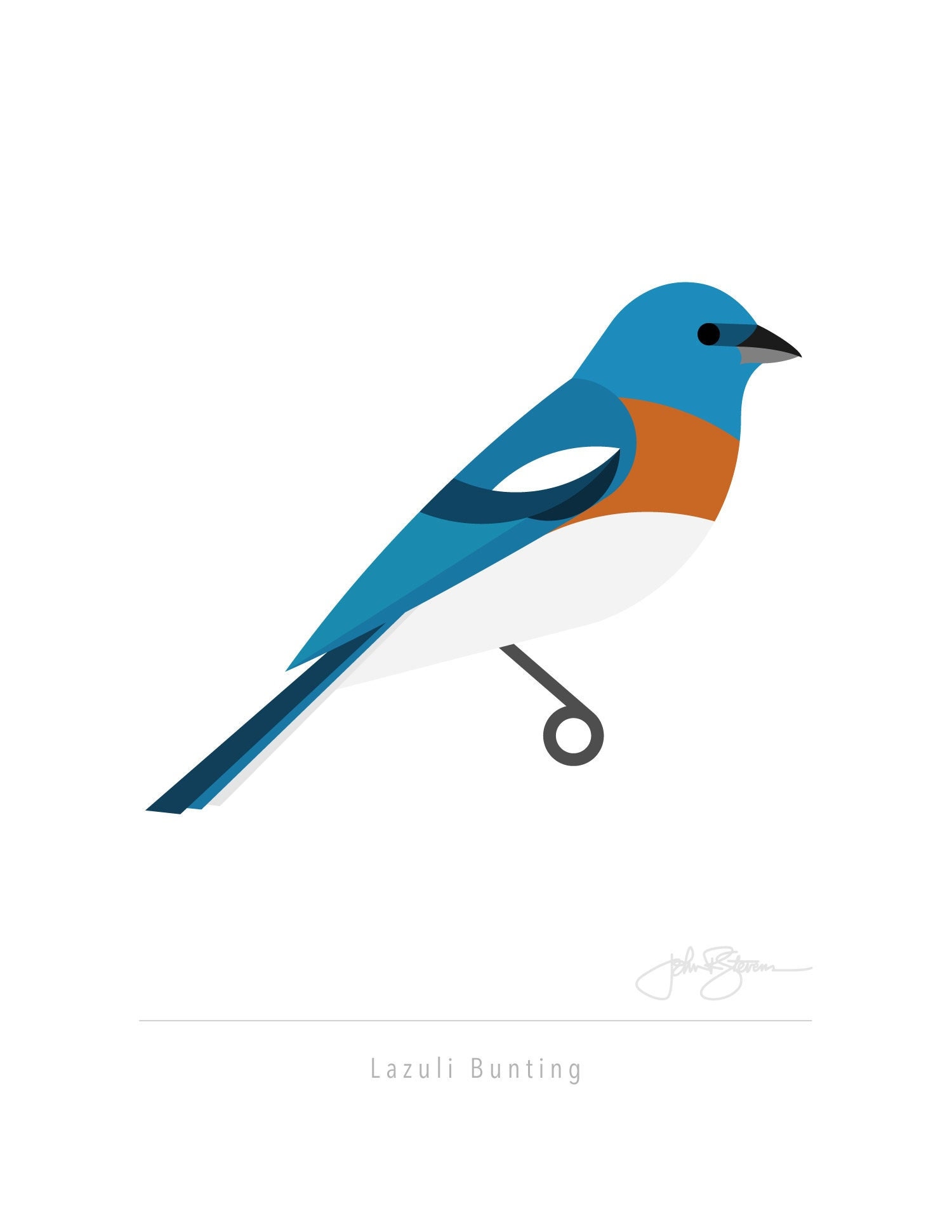 Lazuli Bunting - Fine Art Bird Print - Etsy