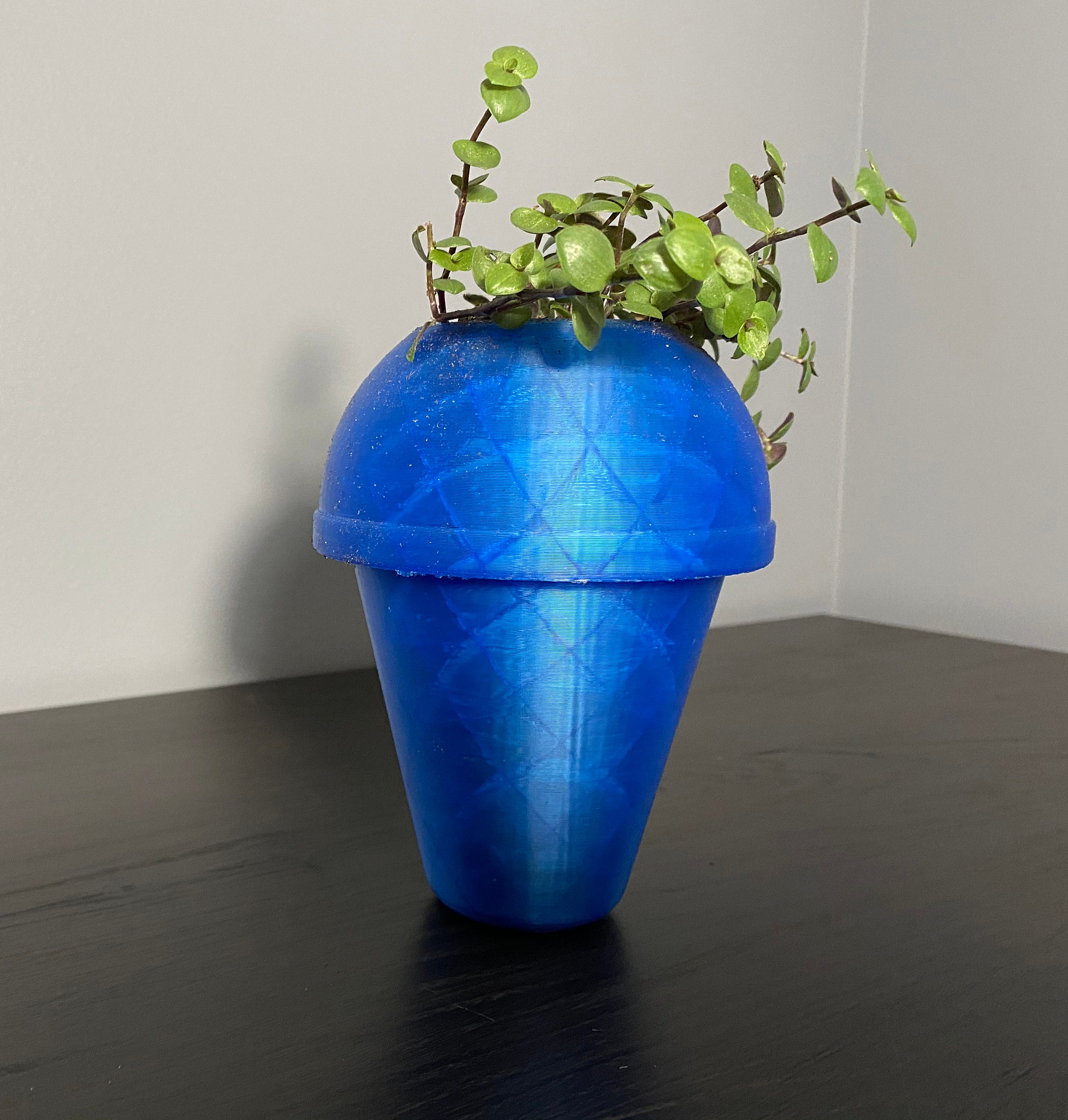 Blue Plant Pot with Drainage Indoor Minimal Plant Pot Etsy